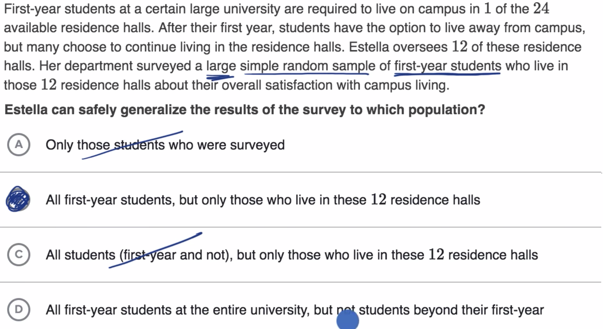 Generalizabilty of survey results example fig 1